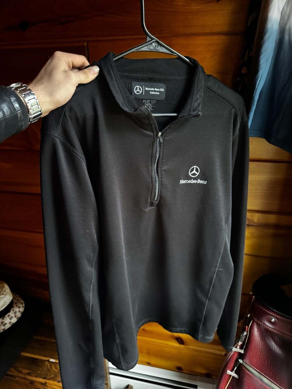 Mercedes-Benz USA Collection Black Quarter Zip Pullover Size L